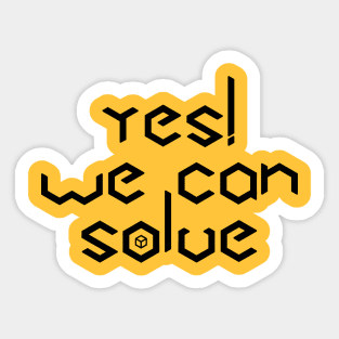 Yes! We Can Solve Sticker